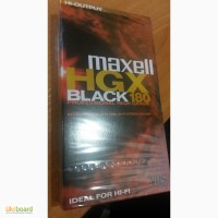 Видеокассеты VHS Maxell Hi-Fi HXG Black, новые, 2008 г