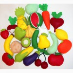 Овощи фрукты и другие продукты из фетра для ролевых игр
