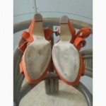 Босоножки женские оранжевые Натуральная замша, Pier One б/у