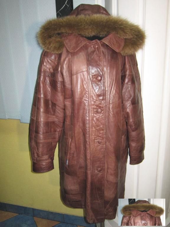 Фото 2. Стильная женская кожаная куртка с капюшоном. Германия. Лот 57