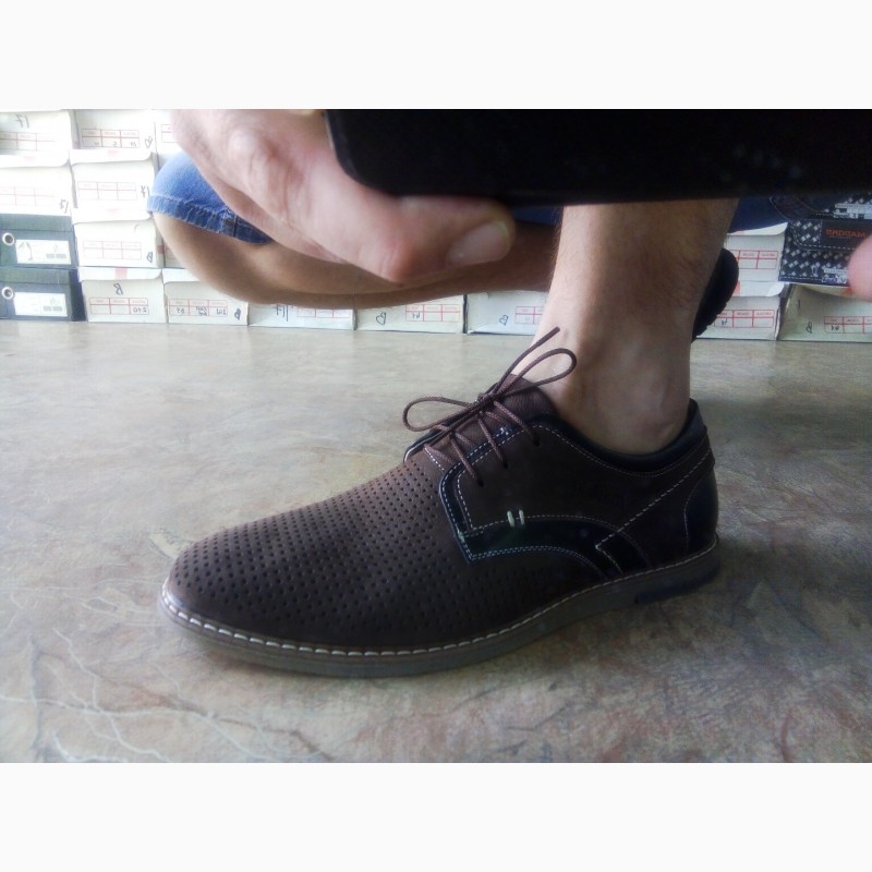 Фото 6. Мужские летние коричневые туфли из нубука Madoks 40, 41, 42, 43, 44, 45р