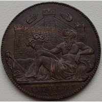 Бельгия медаль 1885 год Antwerpen! ОТЛИЧНОЕ СОСТОЯНИЕ!!!!! дм. 30 мм