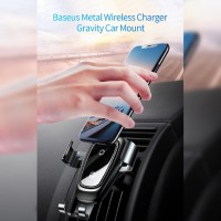 Baseus Metal Wireless Charger Gravity Car Mount автомобильный держател