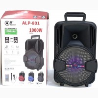 ALP-801 8 Беспроводная портативная bluetooth колонка - чемодан с караоке