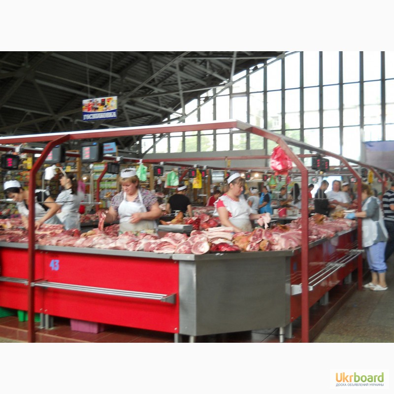 Фото 4. Холодильные прилавки.Торговый прилавок мясной на рынок модели с вешалом(крюком для мяса)