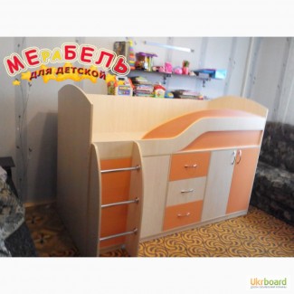 Детская кровать с ящиками и тумбами (д20) Merabel