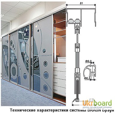 Фото 3. Раздвижные системы для шкафов купе в Запорожье