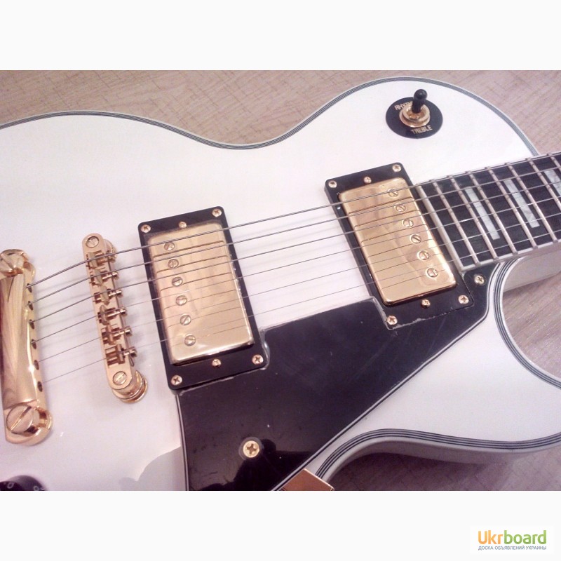 Фото 5. Электрогитара Электрогитара Gibson LP Custom White Alpine Ebony
