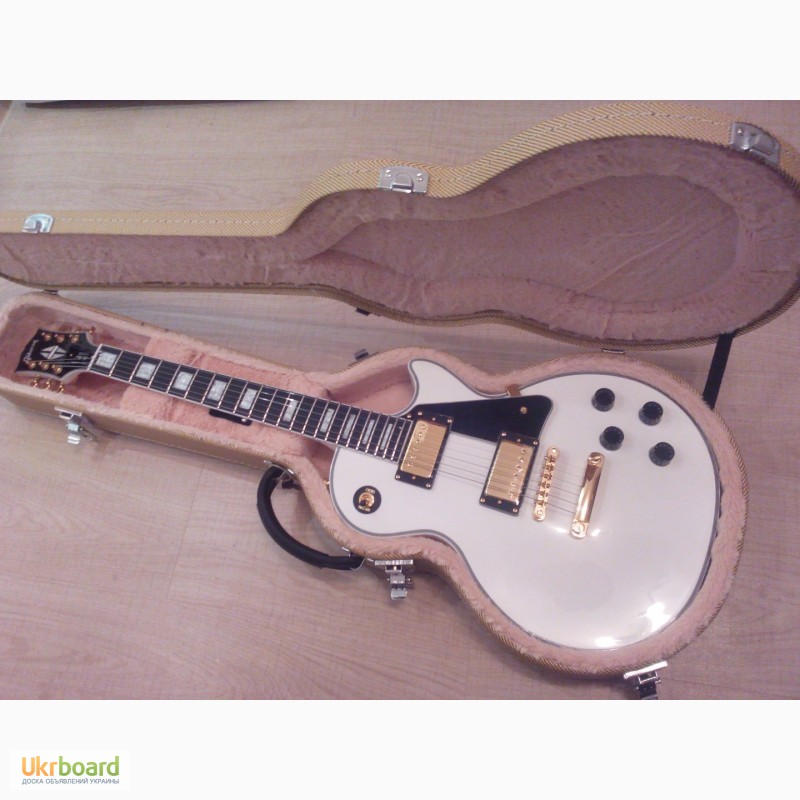 Фото 2. Электрогитара Электрогитара Gibson LP Custom White Alpine Ebony