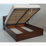 Надежная двуспальная кровать Глори из массива дерева
