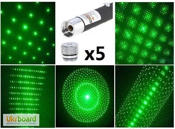 Фото 5. Цена.Green Laser Pointer зеленая лазерная указка Грин Лазер Пойнтер + 5 насадок