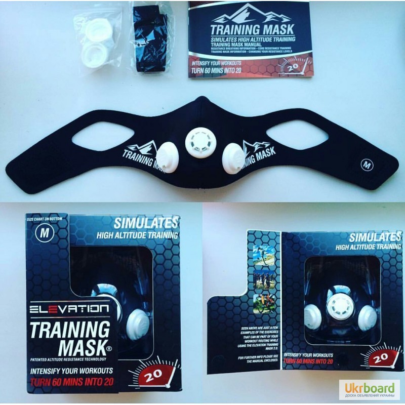 Фото 5. Тренировочная маска elevation training mask 2.0 (черная)
