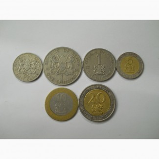 Монеты Кении (6 штук)