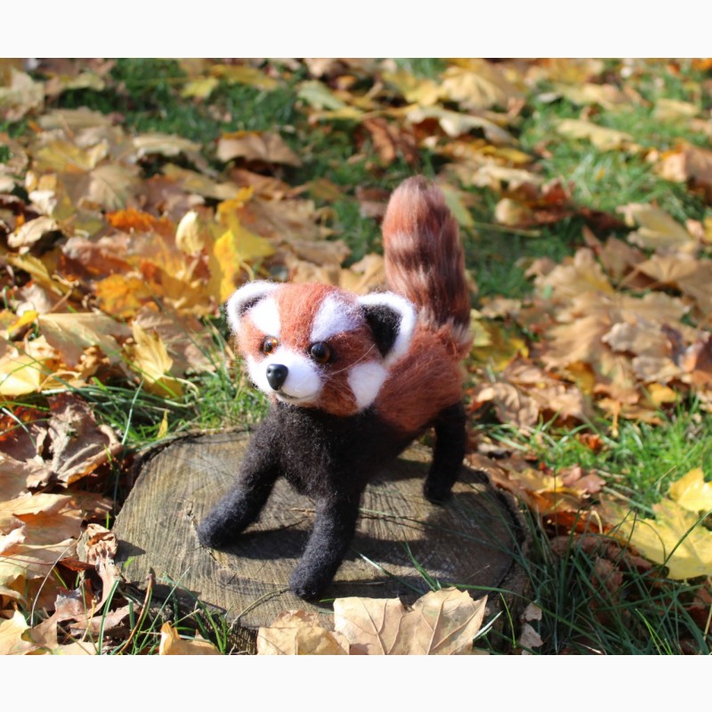 Фото 2. Красная Панда игрушка хендмэйд валяная из шерсти интерьерная подарок панда мишка