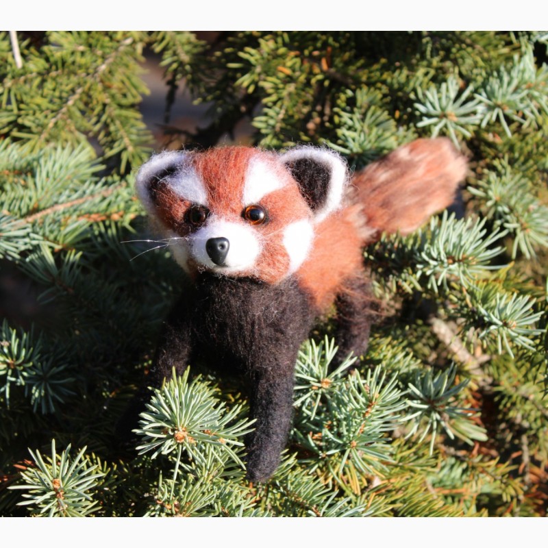 Фото 4. Красная Панда игрушка хендмэйд валяная из шерсти интерьерная подарок панда мишка