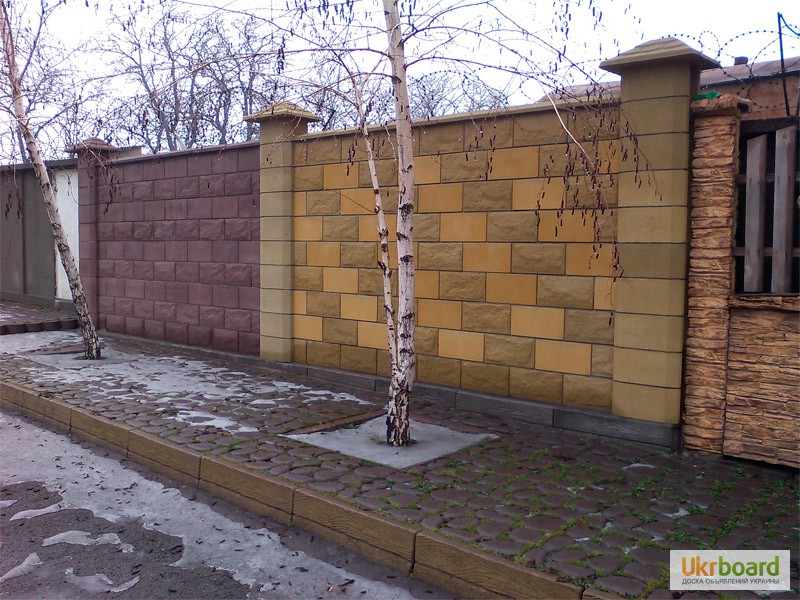 Фото 4. Блок заборный декоративный колотый, для забора, фасада, шлакоблок бетонный, рваный камень