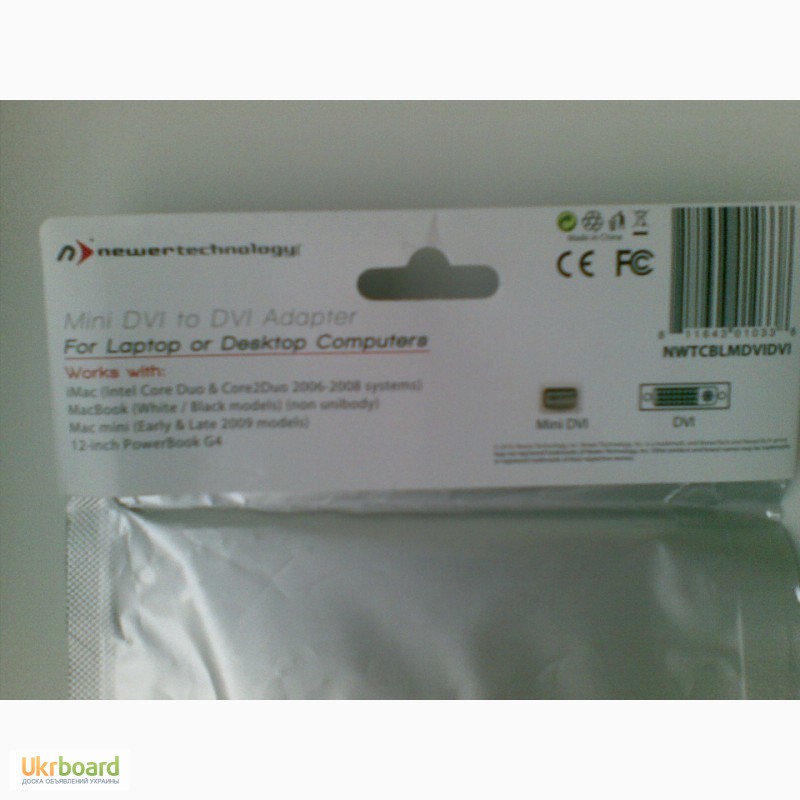 Фото 5. Переходник Mini DVI to DVI Adapter M9321G/A