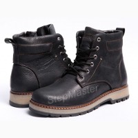 Ботинки кожаные Hilfiger Combat Black Boots