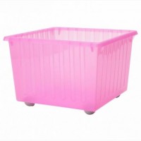 Модный ящик на колесиках (светло-розовый) новый ИКЕА ВЕССЛА