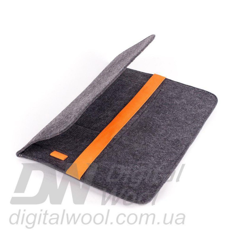 Чехол для ноутбука Digital Wool Case 13 с оранжевой резинкой