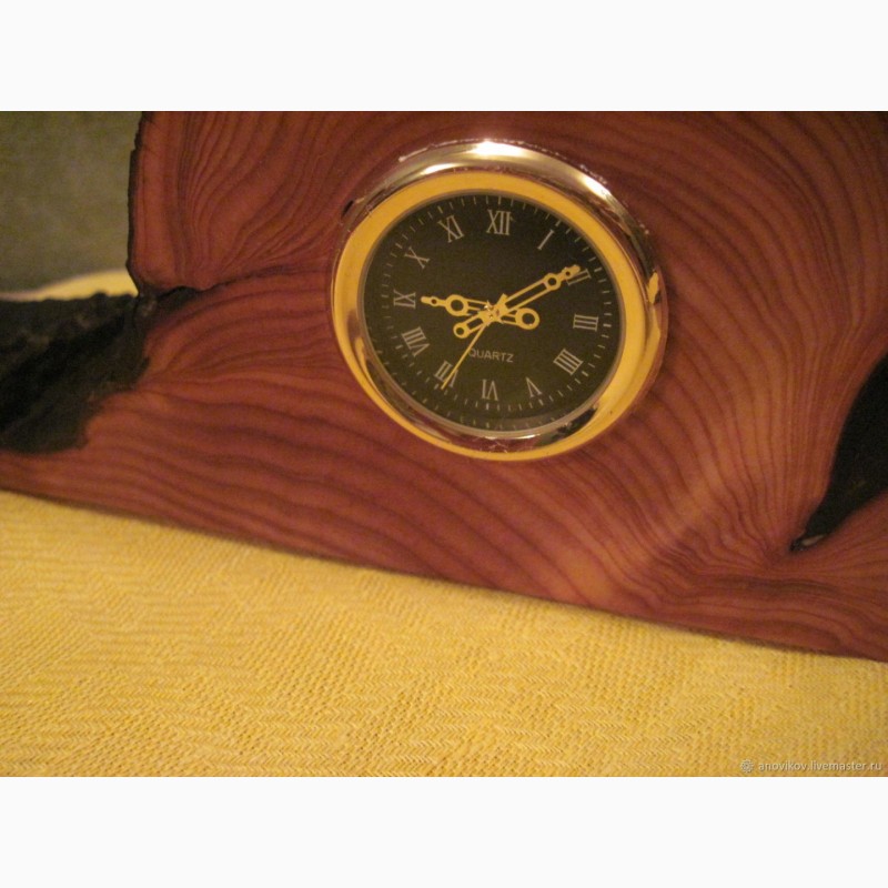 Фото 2. Авторские настольные часы из капа дерева. Под заказ до 10 дней