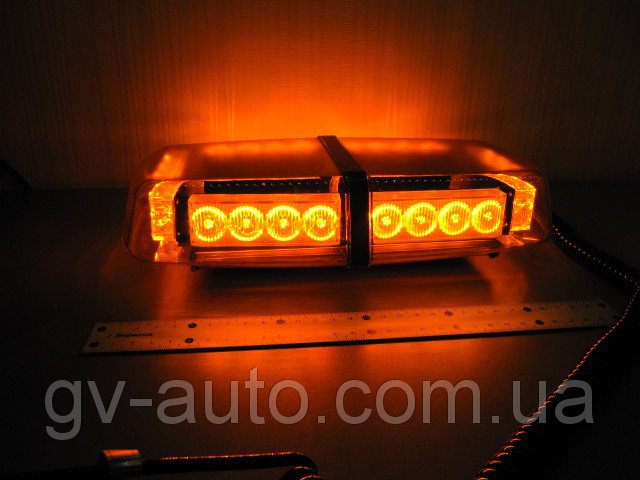 Световая панель LED - 640-12-24V, мигалка желтая