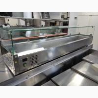 Холодильный стол для пиццы Customcool CCPZ800-1800 + Витрина для топпинга Customc