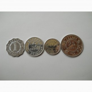 Монеты Белиза (4 штуки)