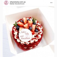 Мини торт красный бархат 500 грамм подарок девушке на 8 марта Киев заказать