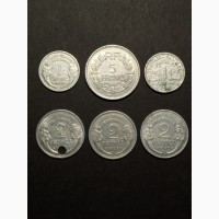 Підбірка Монет 1942-49р. Франції. 6 шт