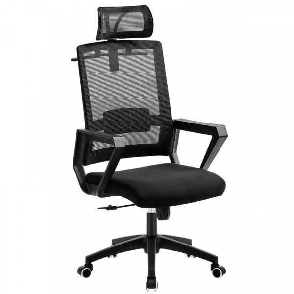 Представницьке офісне крісло Остін сітка з вішаком чорний остин