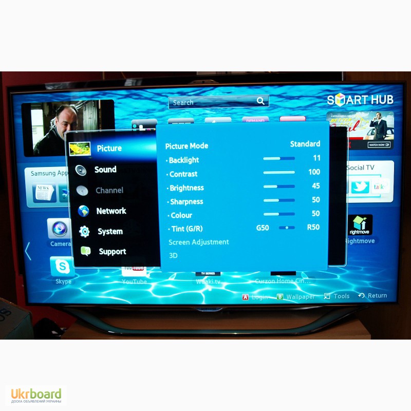 Фото 6. Samsung Series 8 UE46ES8000 46 3D 1080p HD 3D LED LCD Internet TV