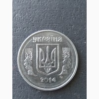 Продам монету України 5 коп.2014р. з браком на аверсі
