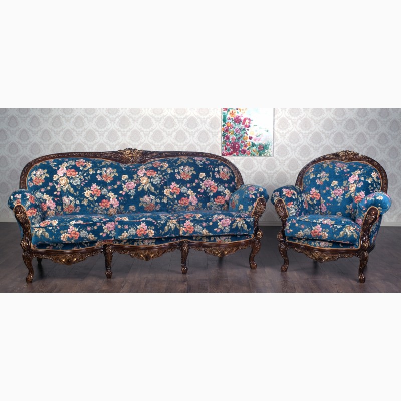 Фото 10. Классический диван Вероника с креслом Барокко стиль
