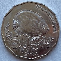Кокосовые о-ва 50 центов 2004 год с241 ОТЛИЧНАЯ