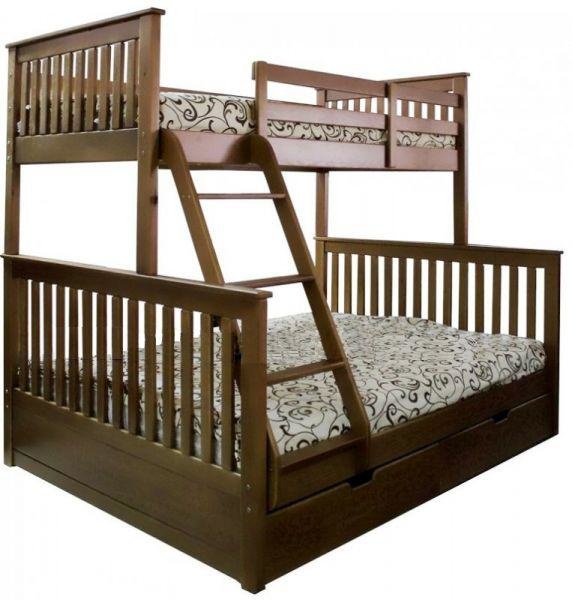Фото 2. Кровать двухърусная детская трехместная трехспальная Жасмин Олигарх детская
