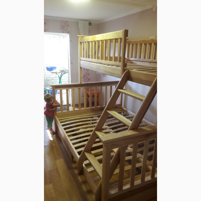 Фото 7. Кровать двухърусная детская трехместная трехспальная Жасмин Олигарх детская