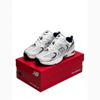 New Balance 530 Silver Navy White Premium - кроссовки мужские белые