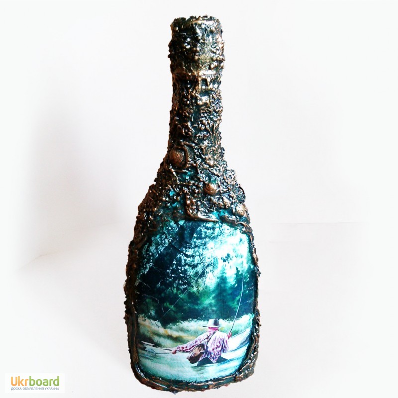 Фото 2. Декор бутылки Подарок рыбаку Сувениры для рыбаков Ручная работа