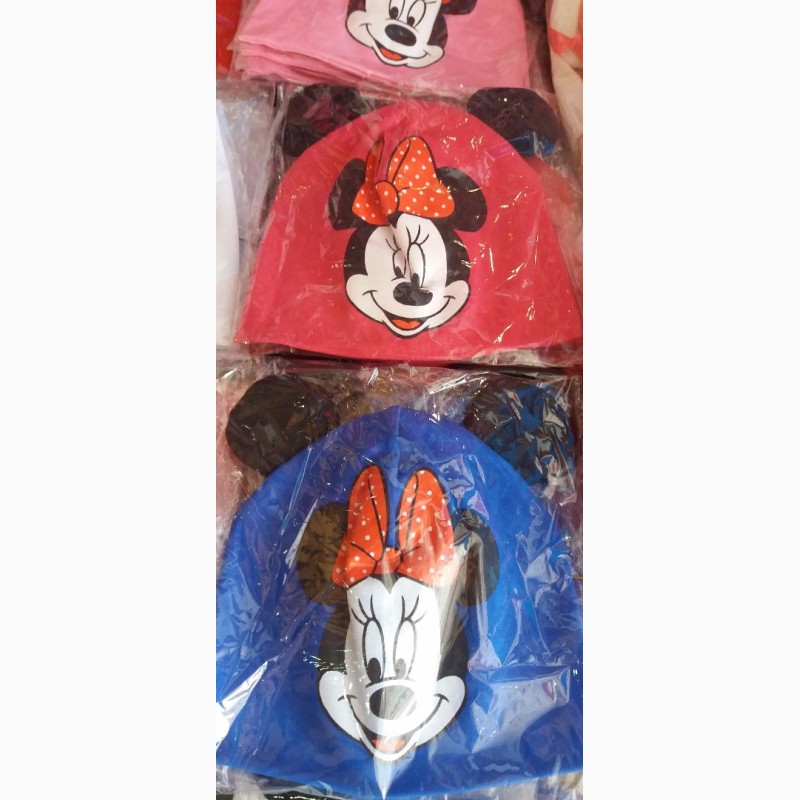 Фото 4. Шапки детские весенние Микки Маус с ушками от 1 года до взрослых размеров