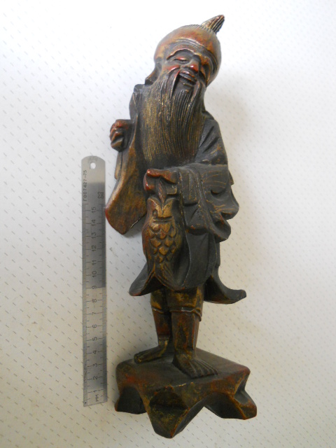 Фото 10. Китайская старинная деревянная статуэтка