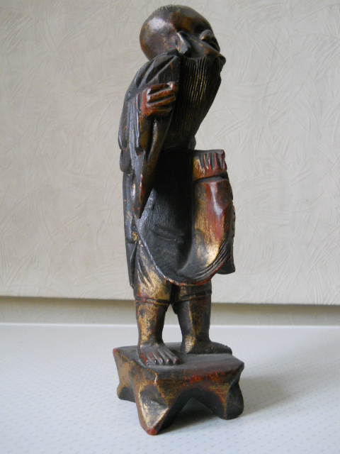 Фото 3. Китайская старинная деревянная статуэтка