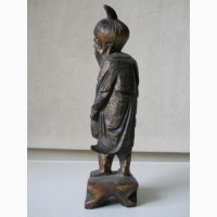 Китайская старинная деревянная статуэтка