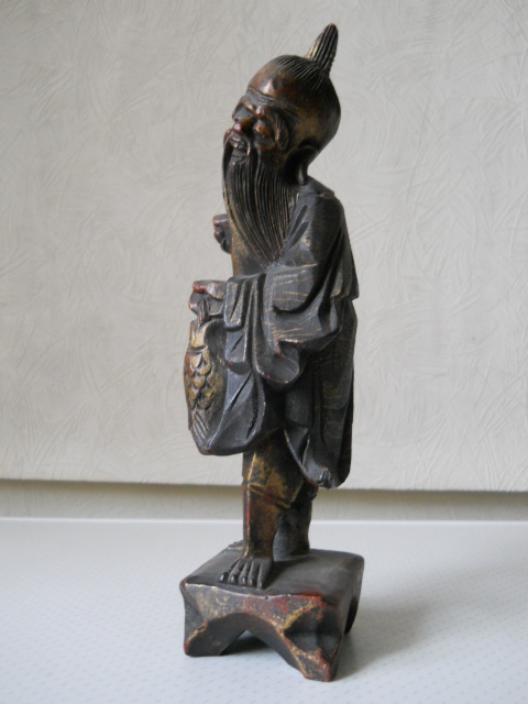 Фото 6. Китайская старинная деревянная статуэтка