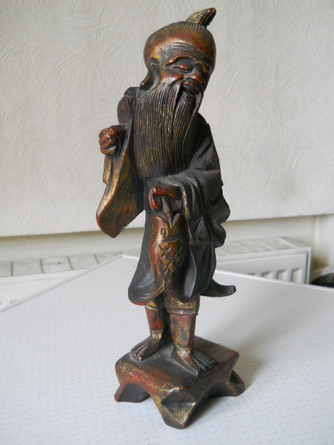 Фото 7. Китайская старинная деревянная статуэтка