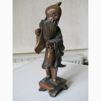 Китайская старинная деревянная статуэтка