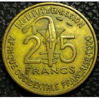 Того 25 франков 1957 год СОХРАН