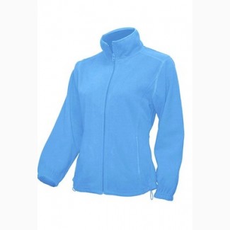 Флисовая курточка женская на молнии светло-голубая