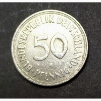 Монета.Страна ФРГ, 50 пфенниг 1970