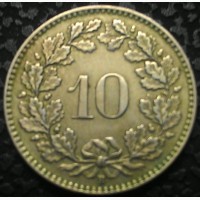 Швейцария 10 раппен 1926 год ОТЛИЧНАЯ